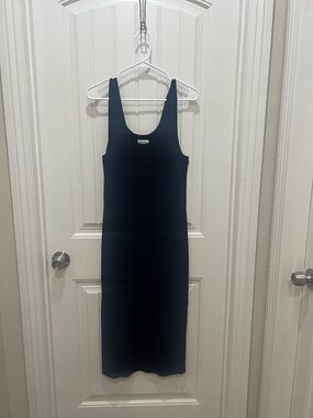 Sleek Navy Midi Tank Dress